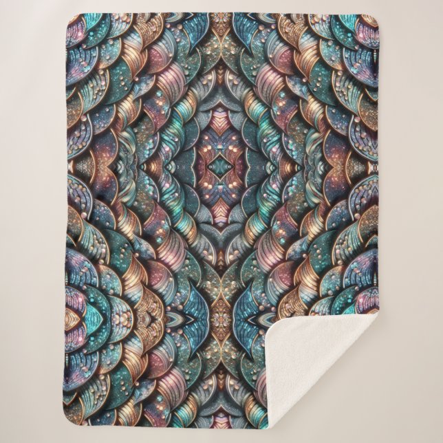 Sparkling Scales Sherpa Blanket (Front)
