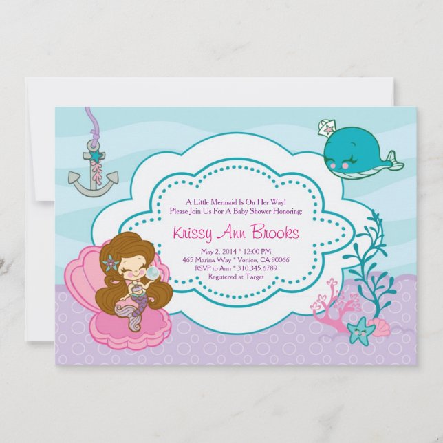Sparkling Sea Shower Invite (Front)