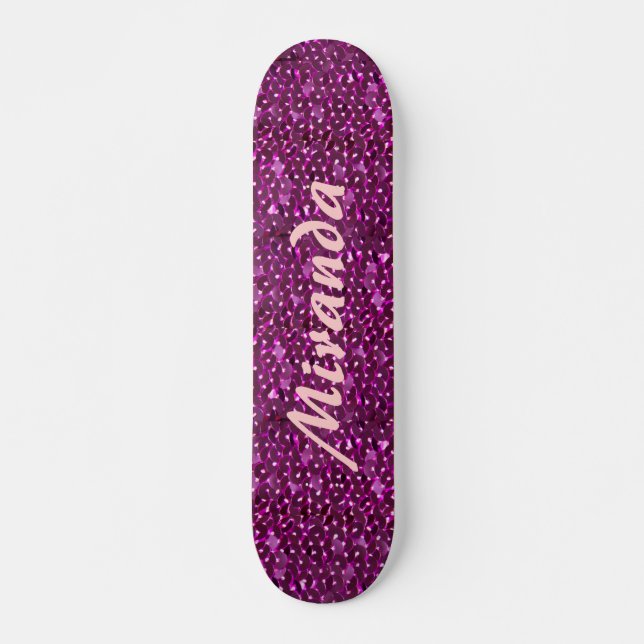 Sparkling sequins skateboard (Front)