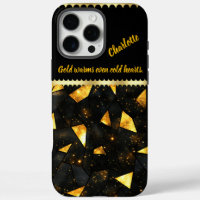 Sparkling shattered gold marble in dark