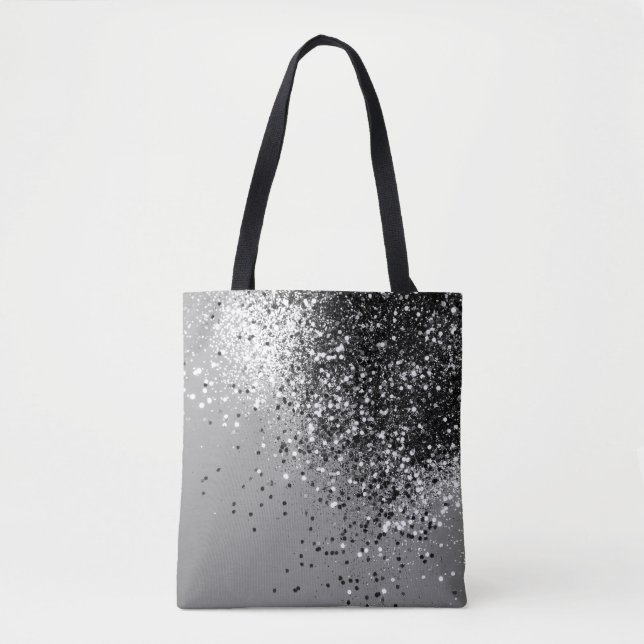 Sparkling Silver Gray Lady Glitter #1 #shiny Tote Bag (Front)