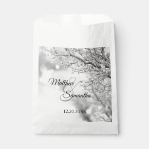 Sparkling Snow and Ice   Winter Wedding Favour Bag