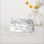 Sparkling Snow and Ice Winter Wedding Folded Place Card<br><div class="desc">These tented place cards feature beautiful winter scenery with crystal iced branches and the shimmering sparkle of falling snow. Perfect for a beautiful winter wedding. These are part of the "Winter Ice" collection, which means that there are also a wide variety of matching / coordinating accessories available in my store....</div>