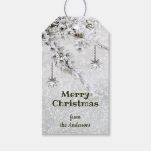 Sparkling Snow Christmas Gift Tag