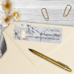 Sparkling Snow Wedding Return Address Label<br><div class="desc">Return address label with a romantic candle lit lantern in a sparkling snow scene.</div>
