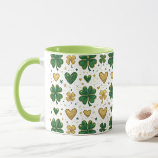 Sparkling St. Patrick's Pattern Design Mug