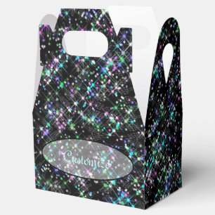 Sparkling Star Dust Gable Favour Box