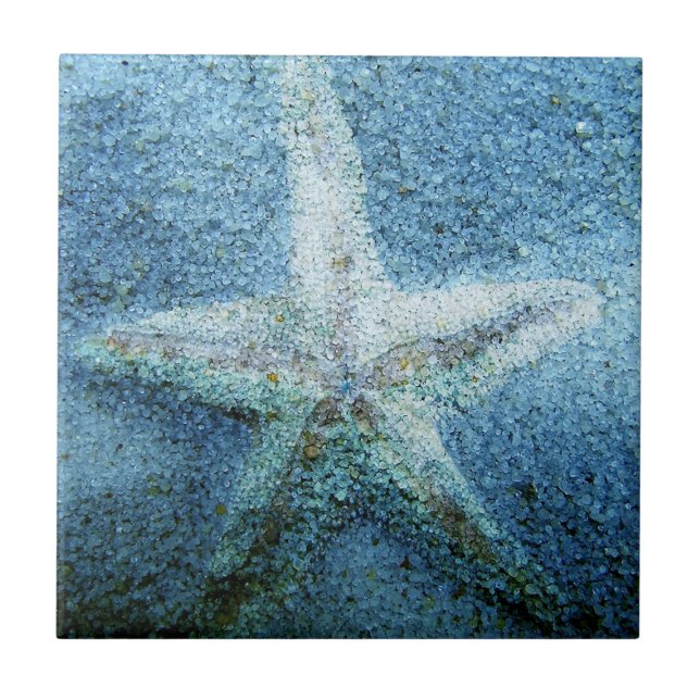 Sparkling Starfish in the Sand Tile (Front)