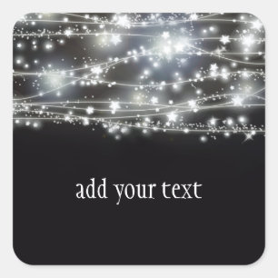 Sparkling Stars Square Sticker