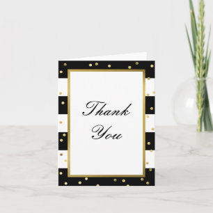 Sparkling Stripes Elegant Thank You Card