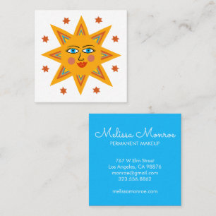 Sparkling Sun Cute and Charming Square Business Card