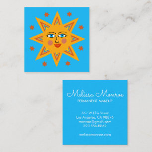 Sparkling Sun  Cute and Charming  Square Business Card