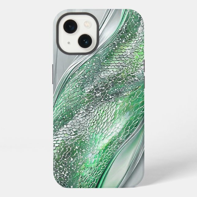 Sparkling Surface With Organic Patterns iPhone Case (Back)