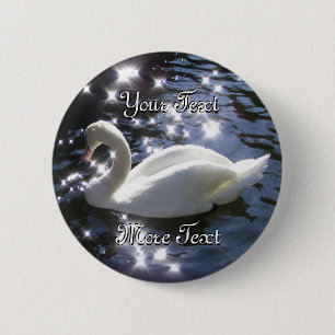 Sparkling Swan Button