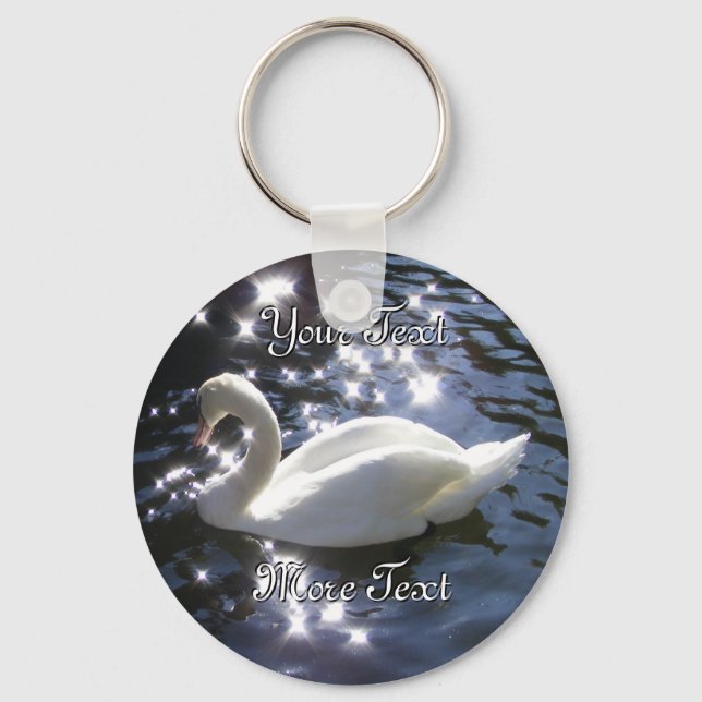 Sparkling Swan Keychain (Front)