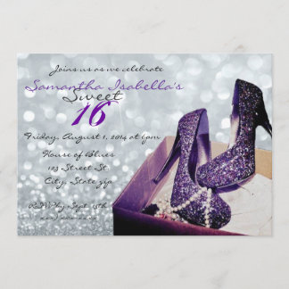 Sparkling Sweet 16 Invitation