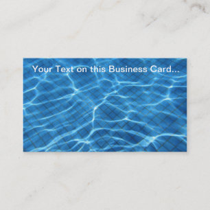 Sparkling Swimming Pool Backgorund Business card