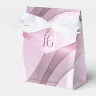 Sparkling Swirls Sweet Sixteen Orchid Pink ID652 Favor Box
