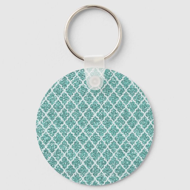 Sparkling Teal Keychain (Front)