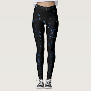 Sparkling Water Drops Dark Color Leggings