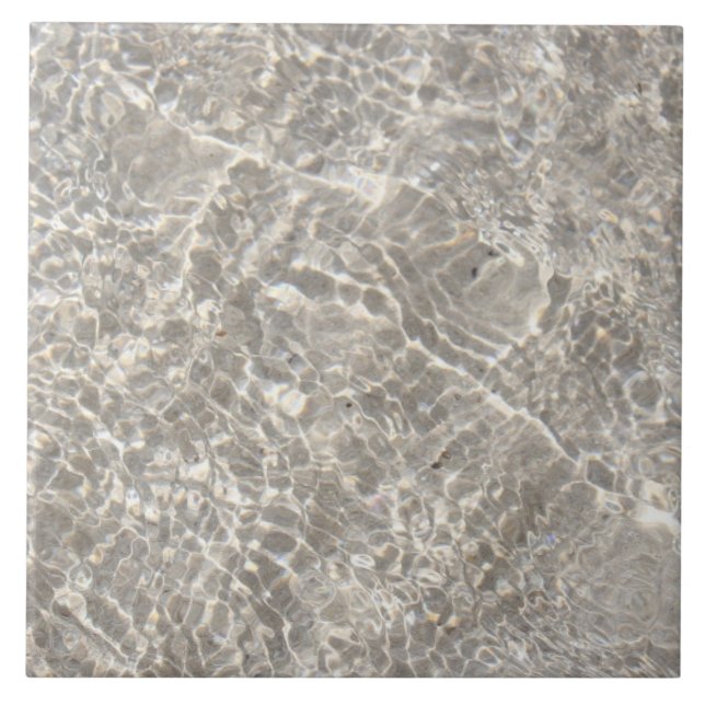 Sparkling water on beach sand ceramic tile (Front)