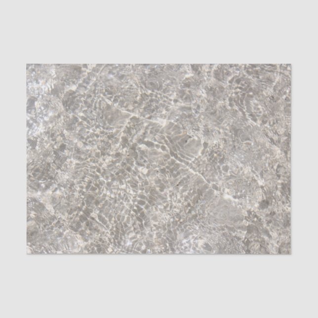 Sparkling water on beach sand shore tissue paper (Front)