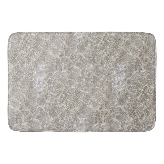 Sparkling water on beach sand summer bath mat (Front)