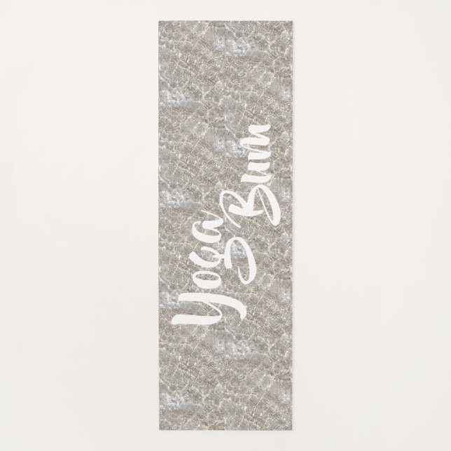 Sparkling water sand beach bum yoga bum  mat (Front)