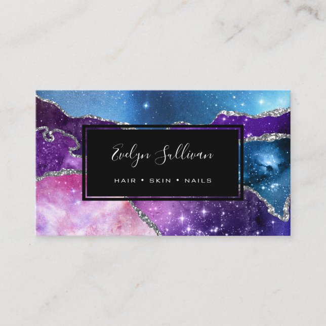 sparkling watercolor business card (Front)