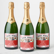 Sparkling Wine 100th Birthday Labels-Customizable