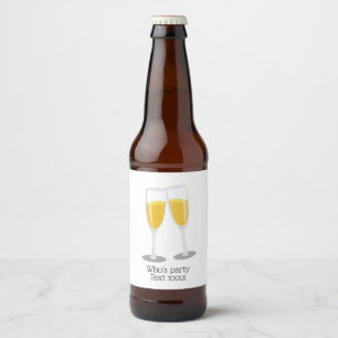 Sparkling Wine Brunch and Bubbly cheers birthday Beer Bottle Label