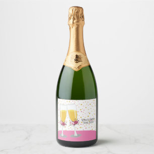 Sparkling Wine Brunch and Bubbly cheers birthday Label