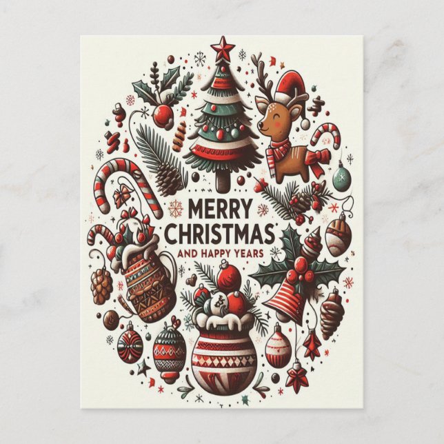 Sparkling Winter Wishes in a Festive Card (Front)