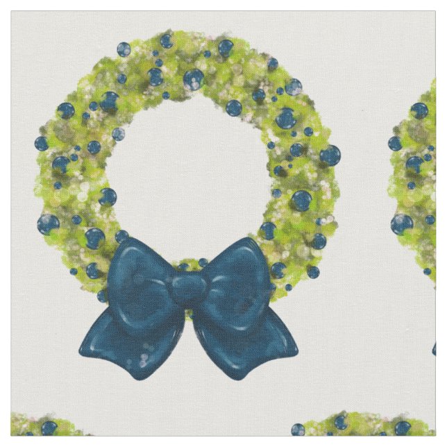 Sparkling Wreath Fabric (Close Up)