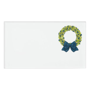 Sparkling Wreath - Multiple Colour Options Name Tag