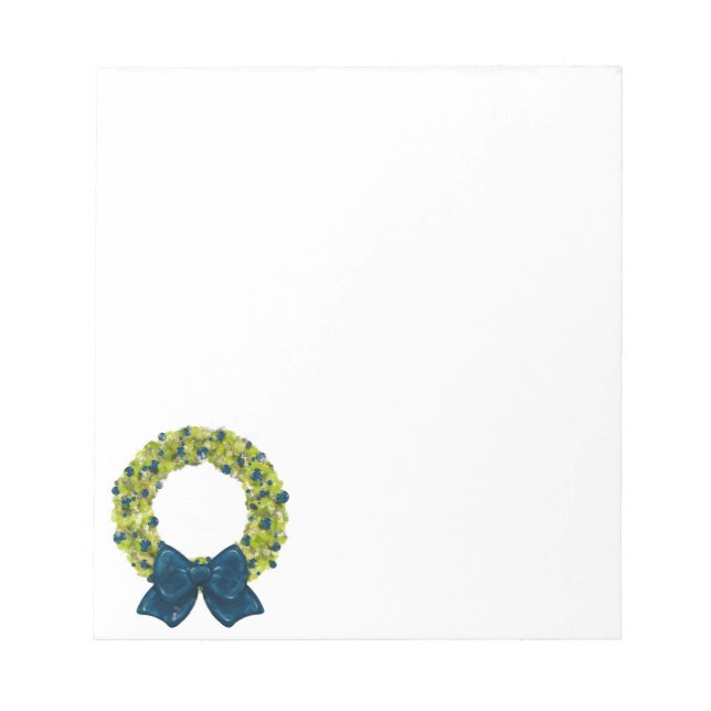 Sparkling Wreath - Multiple Colour Options Notepad (Front)