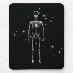 Sparkling X-Ray Skeleton - B&W Mouse Pad
