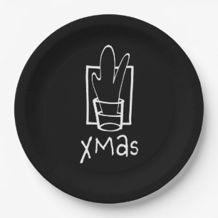 Sparkling Xmas Paper Plate