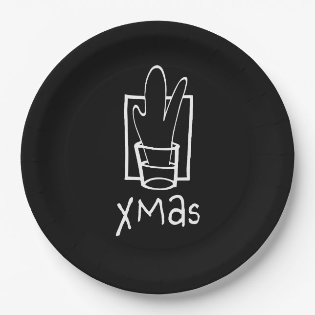 Sparkling Xmas Paper Plate (Front)