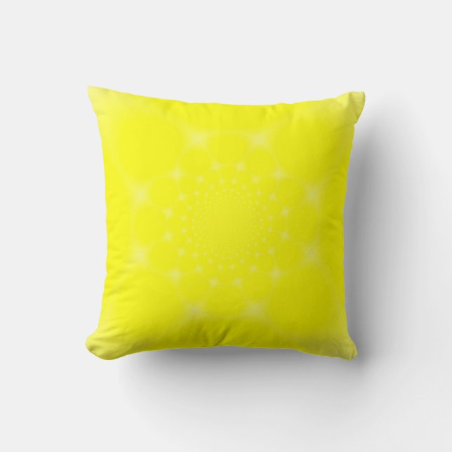 Sparkling Yellow Throw Pillow (Front)