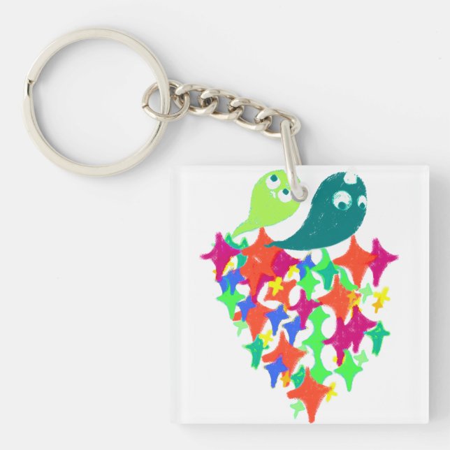 Sparkling Yeti Monster Keychain (Front)