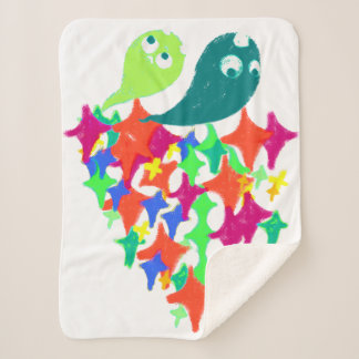 Sparkling Yeti Monster Sherpa Blanket