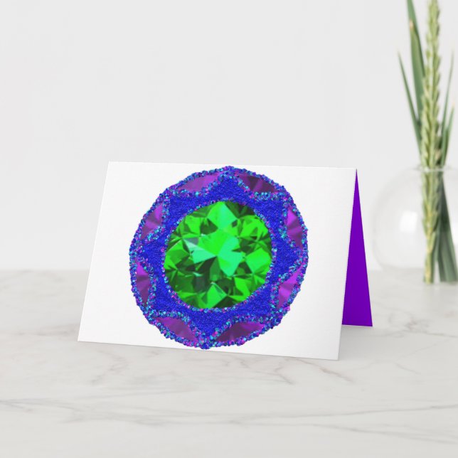 Sparkly 8-pointed star Eid Holiday Card (Front)