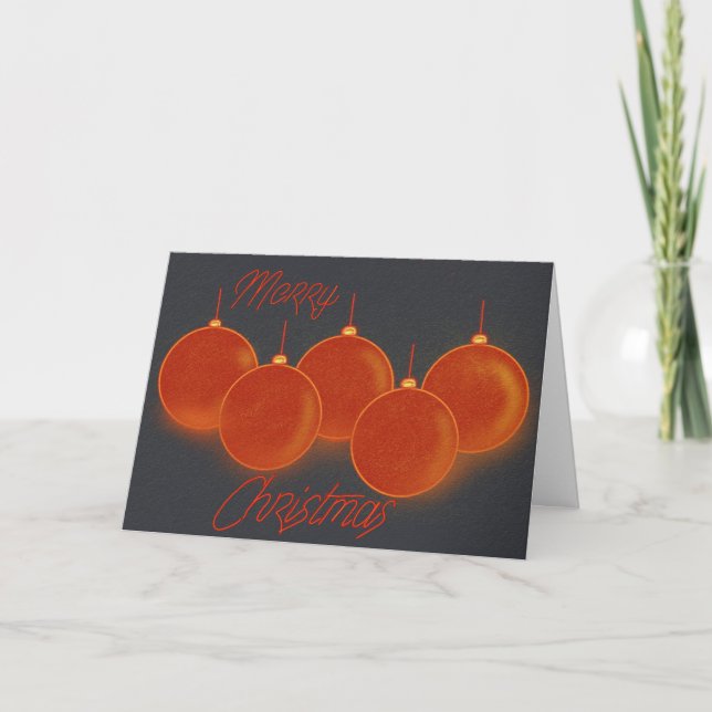Sparkly Bauble Christmas Card (Front)
