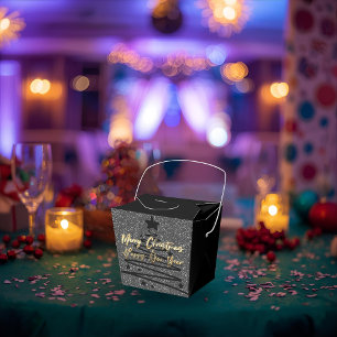 Sparkly Black Favor Box