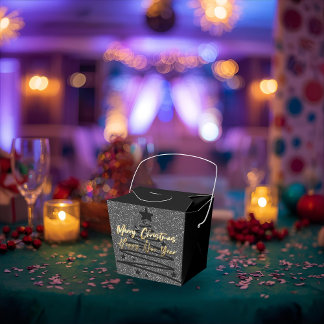 Sparkly Black Favor Box