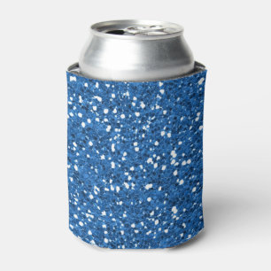 Sparkly Blue Glitter Can Cooler