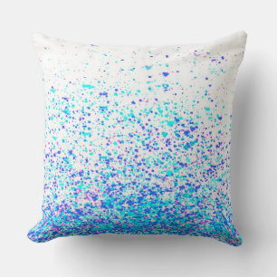 sparkly blue throw pillow