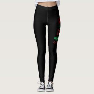 Sparkly bows and mistletoe-01 leggings