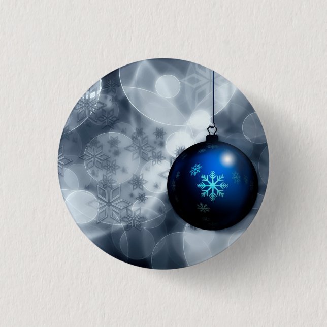 Sparkly Christmas 1 Inch Round Button (Front)
